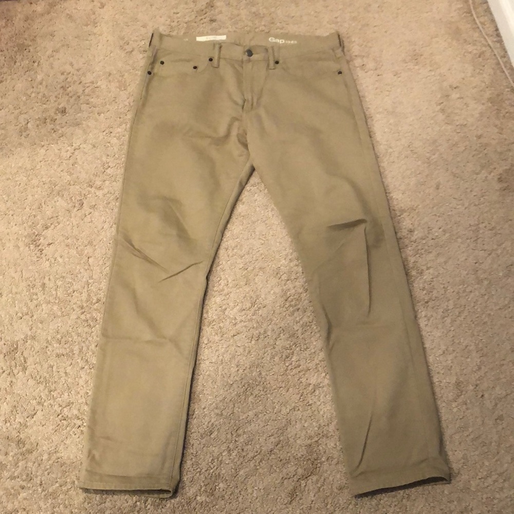 Gap Textured Khaki 5-Pocket Pants Men’s Slim 34x32